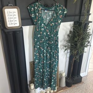 Floral Green Dress